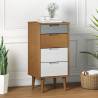 Drawer Cabinet MOLDE Brown 40x35x82 cm Solid Wood Pine Colour brown Quantity in Package 1 