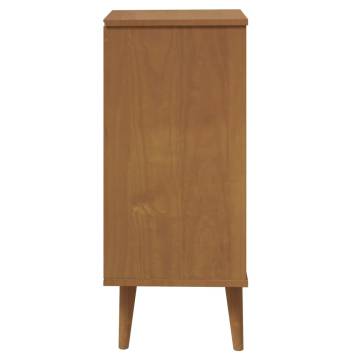 Drawer Cabinet MOLDE Brown | Solid Pine, Classic Scandinavian Style