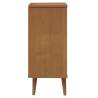 Drawer Cabinet MOLDE Brown | Solid Pine, Classic Scandinavian Style