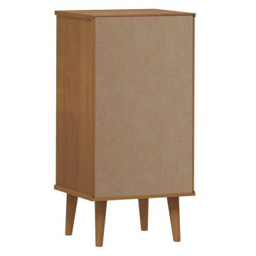 Drawer Cabinet MOLDE Brown | Solid Pine, Classic Scandinavian Style