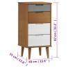 Drawer Cabinet MOLDE Brown | Solid Pine, Classic Scandinavian Style