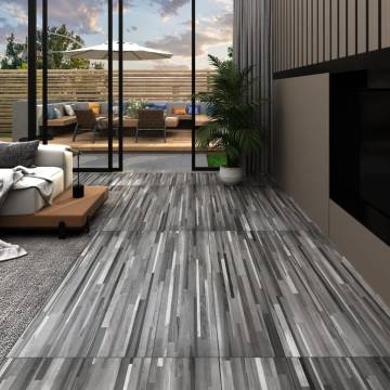 Self-Adhesive PVC Flooring Planks - Striped Grey 2.51 m²