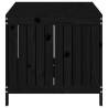 Garden Storage Box Black - 147x68x64 cm Solid Pine Wood