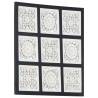 Elegant Hand-Carved Wall Panel - Black & White MDF 60x60 cm