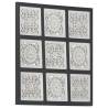 Elegant Hand-Carved Wall Panel - Black & White MDF 60x60 cm