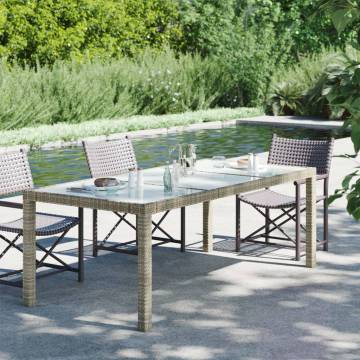 Stylish Grey Garden Table - 190x90 cm - Hipomarket UK