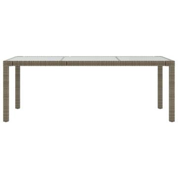 Stylish Grey Garden Table - 190x90 cm - Hipomarket UK