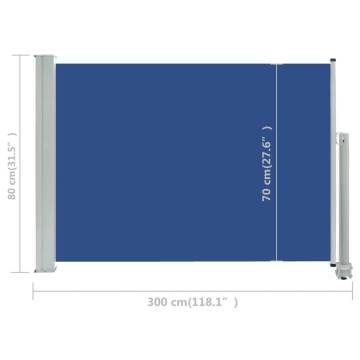 Patio Retractable Side Awning 80x300 cm - Stylish Privacy Solution