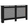 Stylish Black Radiator Cover MDF 152x19x81.5 cm | HipoMarket