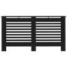 Stylish Black Radiator Cover MDF 152x19x81.5 cm | HipoMarket