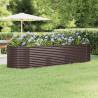 Garden Raised Bed Powder-coated Steel 322x100x68 cm Brown Colour brown Size 322 x 100 x 68 cm Quantity in Package 1 