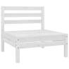 3 Piece Garden Lounge Set - Solid Pinewood in White