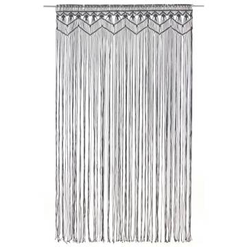 Macrame Curtain Anthracite 140x240 cm - Stylish Interior Decor