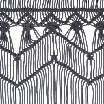 Macrame Curtain Anthracite 140x240 cm - Stylish Interior Decor