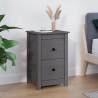 Bedside Cabinet Grey 40x35x61.5 cm Solid Wood Pine Colour grey Quantity in Package 1 