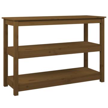 Console Table Honey Brown - Solid Pine Wood - 110x40x74 cm