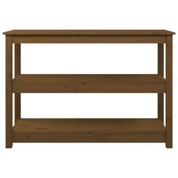 Console Table Honey Brown - Solid Pine Wood - 110x40x74 cm