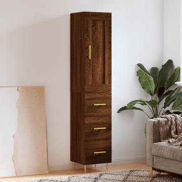 Elegant Highboard Brown Oak - Stylish & Durable Storage Solution