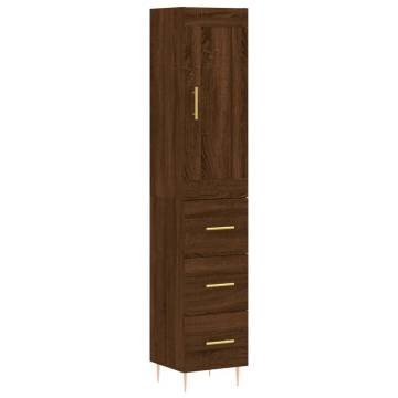 Elegant Highboard Brown Oak - Stylish & Durable Storage Solution