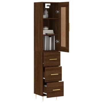 Elegant Highboard Brown Oak - Stylish & Durable Storage Solution