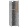 Elegant Highboard Concrete Grey - Engineered Wood 34.5x34x180 cm