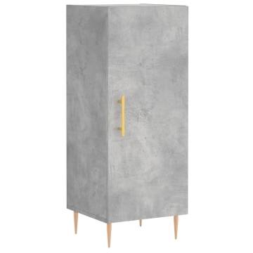 Elegant Highboard Concrete Grey - Engineered Wood 34.5x34x180 cm