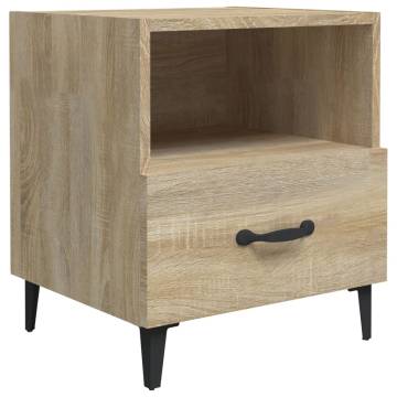 Elegant Sonoma Oak Bedside Cabinets - 2 Pcs | HipoMarket