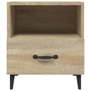 Elegant Sonoma Oak Bedside Cabinets - 2 Pcs | HipoMarket