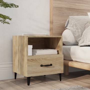 Elegant Sonoma Oak Bedside Cabinets - 2 Pcs | HipoMarket