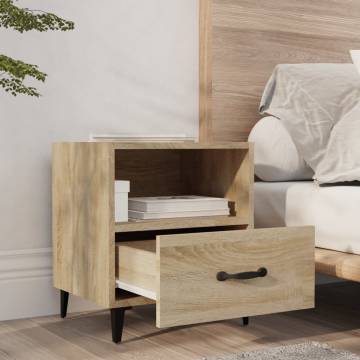 Elegant Sonoma Oak Bedside Cabinets - 2 Pcs | HipoMarket