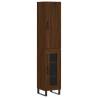 Stylish Highboard Brown Oak | 34.5x34x180 cm | Hipomarket