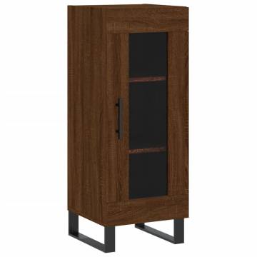 Stylish Highboard Brown Oak | 34.5x34x180 cm | Hipomarket