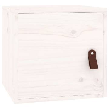 Wall Cabinet White 31.5x30x30 cm - Solid Pine Wood Design