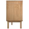 OTTA Brown & Grey Drawer Cabinet - Solid Pine Wood 111x43x73.5cm