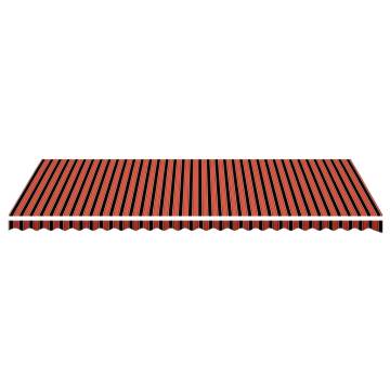 Replacement Fabric for Awning - Orange & Brown 6x3.5 m