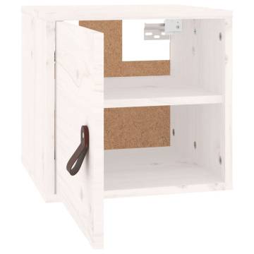 Wall Cabinet White 31.5x30x30 cm - Solid Pine Wood Design