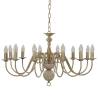 Antique White Chandelier with 12 E14 Bulb Bases