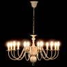 Antique White Chandelier with 12 E14 Bulb Bases