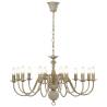 Antique White Chandelier with 12 E14 Bulb Bases