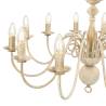 Antique White Chandelier with 12 E14 Bulb Bases