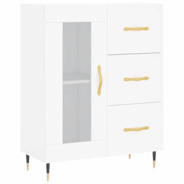 Stylish Highboard White 69.5x34x180 cm - Durable & Elegant