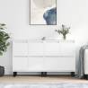 Sideboards 2 pcs White Engineered Wood Colour white Quantity in Package 2 