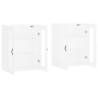 Wall Mounted Cabinets 2 pcs White Engineered Wood - Hipomarket