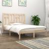 Bed Frame Solid Wood Pine 200x200 cm Colour natural Size 200 x 200 cm 