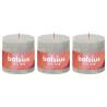 Bolsius Rustic Pillar Candles Shine - Sandy Grey | 3 pcs