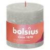 Bolsius Rustic Pillar Candles Shine - Sandy Grey | 3 pcs