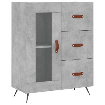 Elegant Highboard in Concrete Grey | Durable Engineered Wood