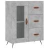 Elegant Highboard in Concrete Grey | Durable Engineered Wood