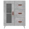 Elegant Highboard in Concrete Grey | Durable Engineered Wood