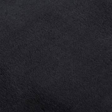 Washable Black Shaggy Rug 80x150 cm - Anti Slip & Soft